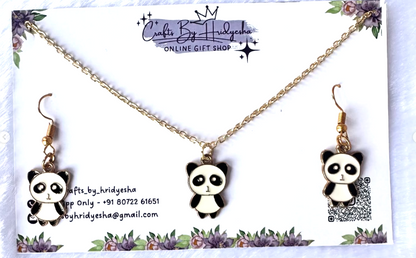Panda Lover’s Jewelry Bundle – Handcrafted Everyday Set