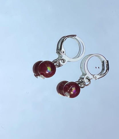 Opal‑Glow Bead Bracelet + Earrings Set (Gold‑tone)