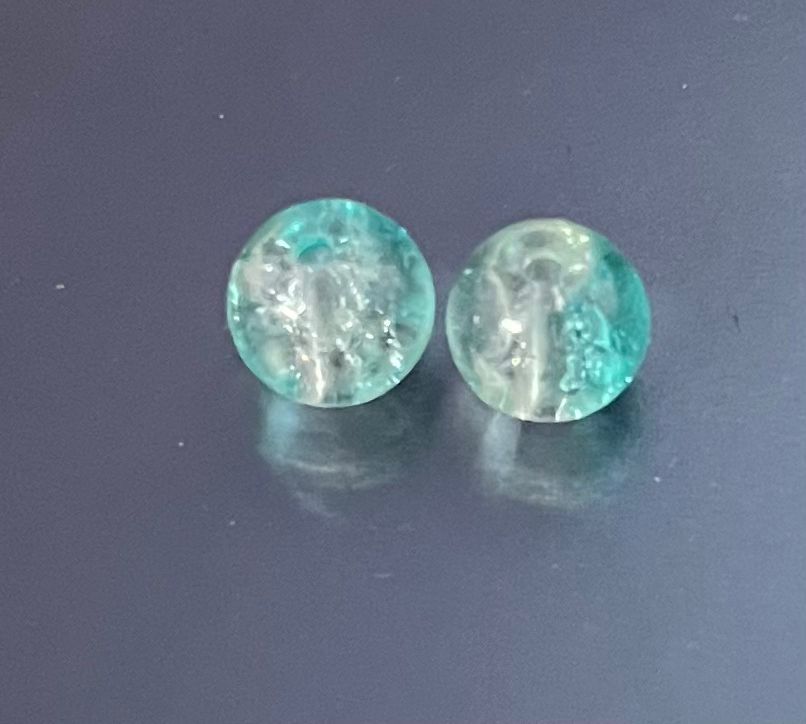 Opal‑Glow Bead Bracelet + Earrings Set (Gold‑tone)